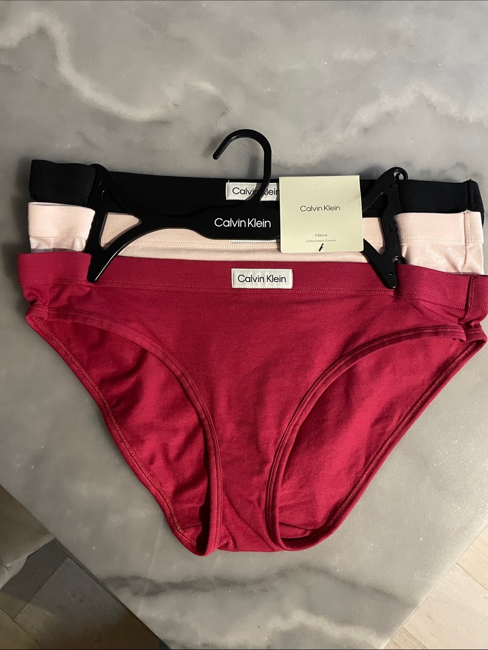 Calvin Klein Girls' 3-Pack Bikini Briefs - Black, Blush, Berry